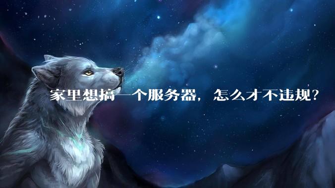 家里想搞一个服务器，怎么才不违规？