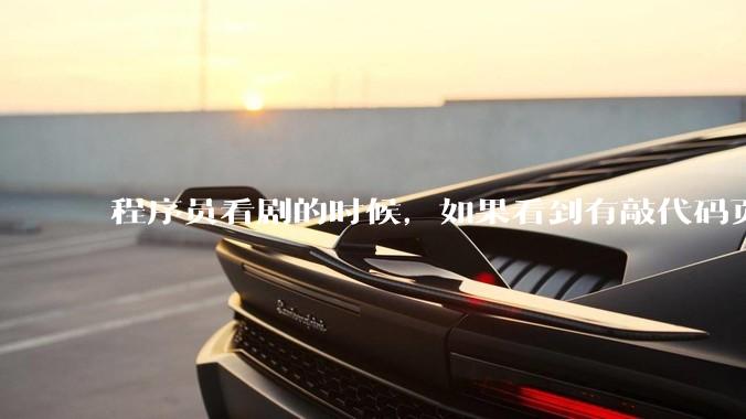程序员看剧的时候，如果看到有敲代码页面，会暂停看代码吗？