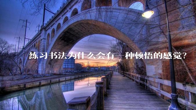 练习书法为什么会有一种顿悟的感觉？