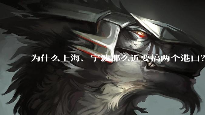 为什么上海、宁波那么近要搞两个港口？不会恶性竞争么？