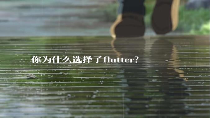 你为什么选择了flutter？